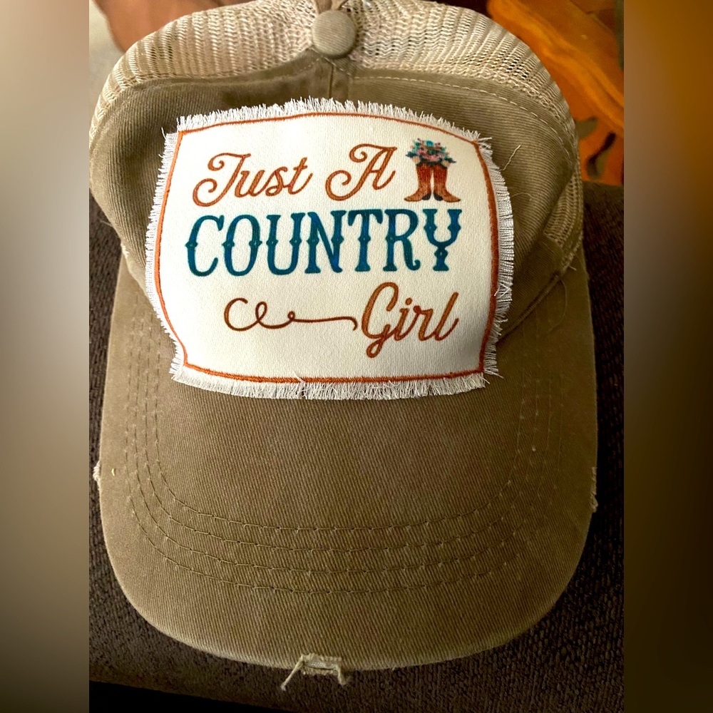 ❗️SOLD ❗️NWT “Just a Country Girl” Ponytail Ball Cap